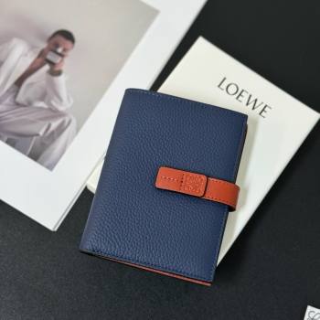 Loewe Bifold Wallet in Grained Calfskin Blue 2024 (HY-24032118)