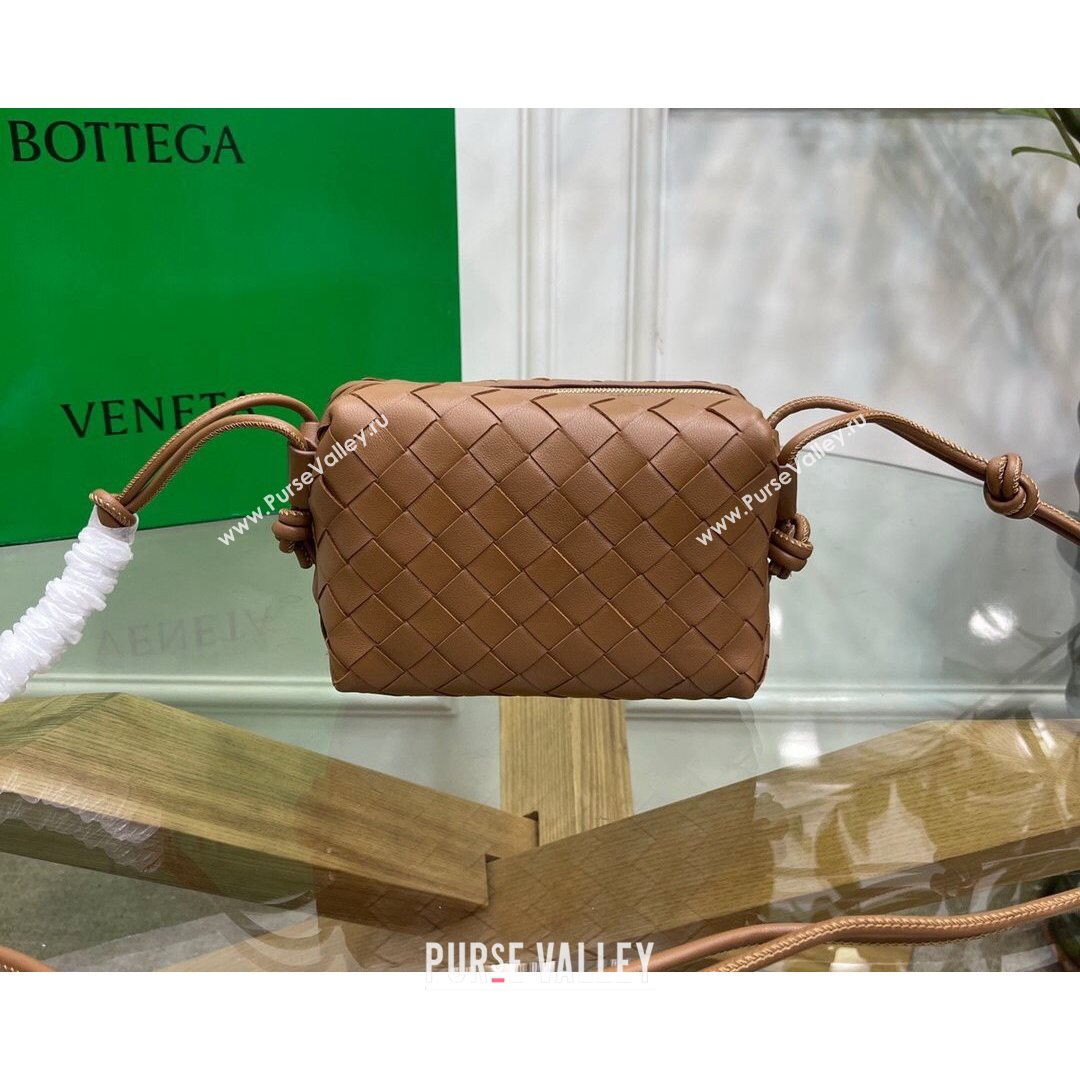 Bottega Veneta Mini Loop Crossbody Bag Caramel Brown 2021 (MS-21080533)