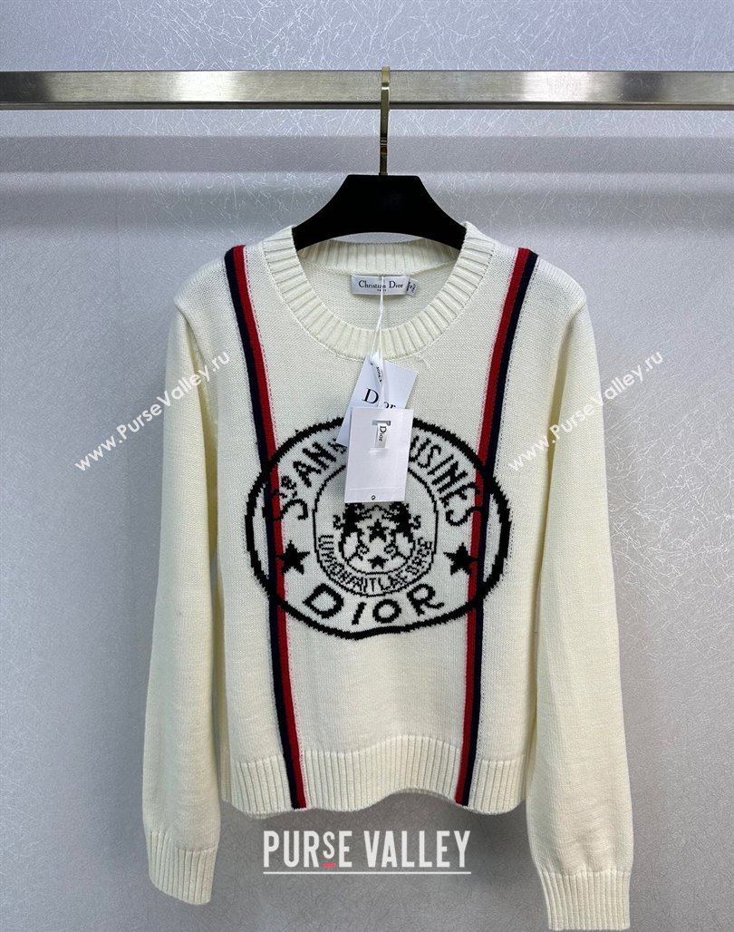 Dior Cashmere Wool Sweater D113037 Beige 2023 (Q-23113037)