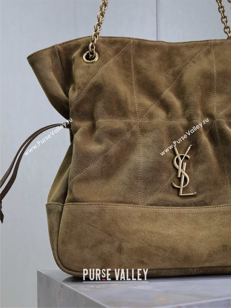 Saint Laurent Jamie Shopping Bag in Suede Brown 2025 809824 (YY-250802009)