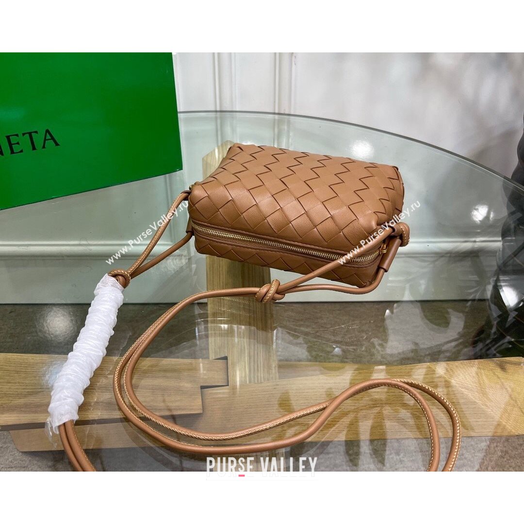 Bottega Veneta Mini Loop Crossbody Bag Caramel Brown 2021 (MS-21080533)