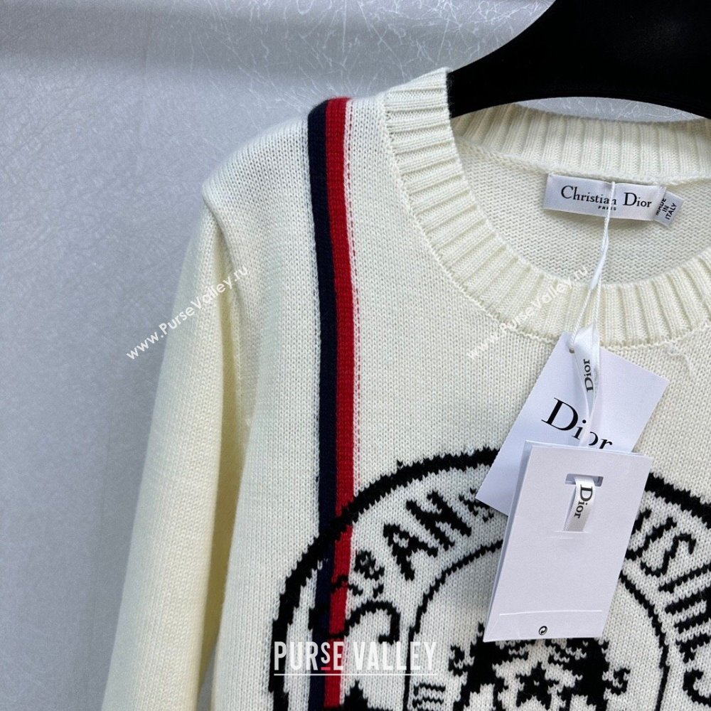 Dior Cashmere Wool Sweater D113037 Beige 2023 (Q-23113037)