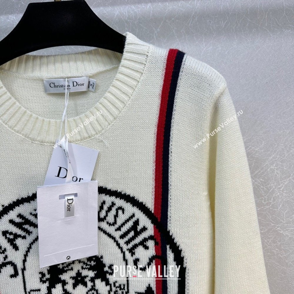 Dior Cashmere Wool Sweater D113037 Beige 2023 (Q-23113037)