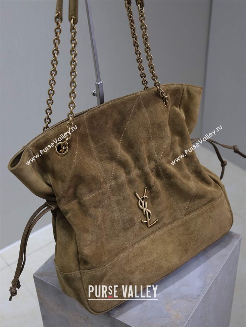 Saint Laurent Jamie Shopping Bag in Suede Brown 2025 809824 (YY-250802009)