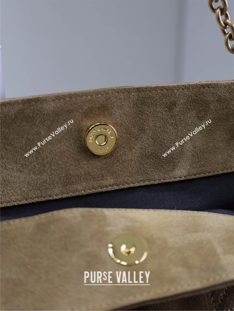 Saint Laurent Jamie Shopping Bag in Suede Brown 2025 809824 (YY-250802009)