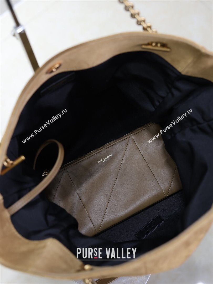 Saint Laurent Jamie Shopping Bag in Suede Brown 2025 809824 (YY-250802009)