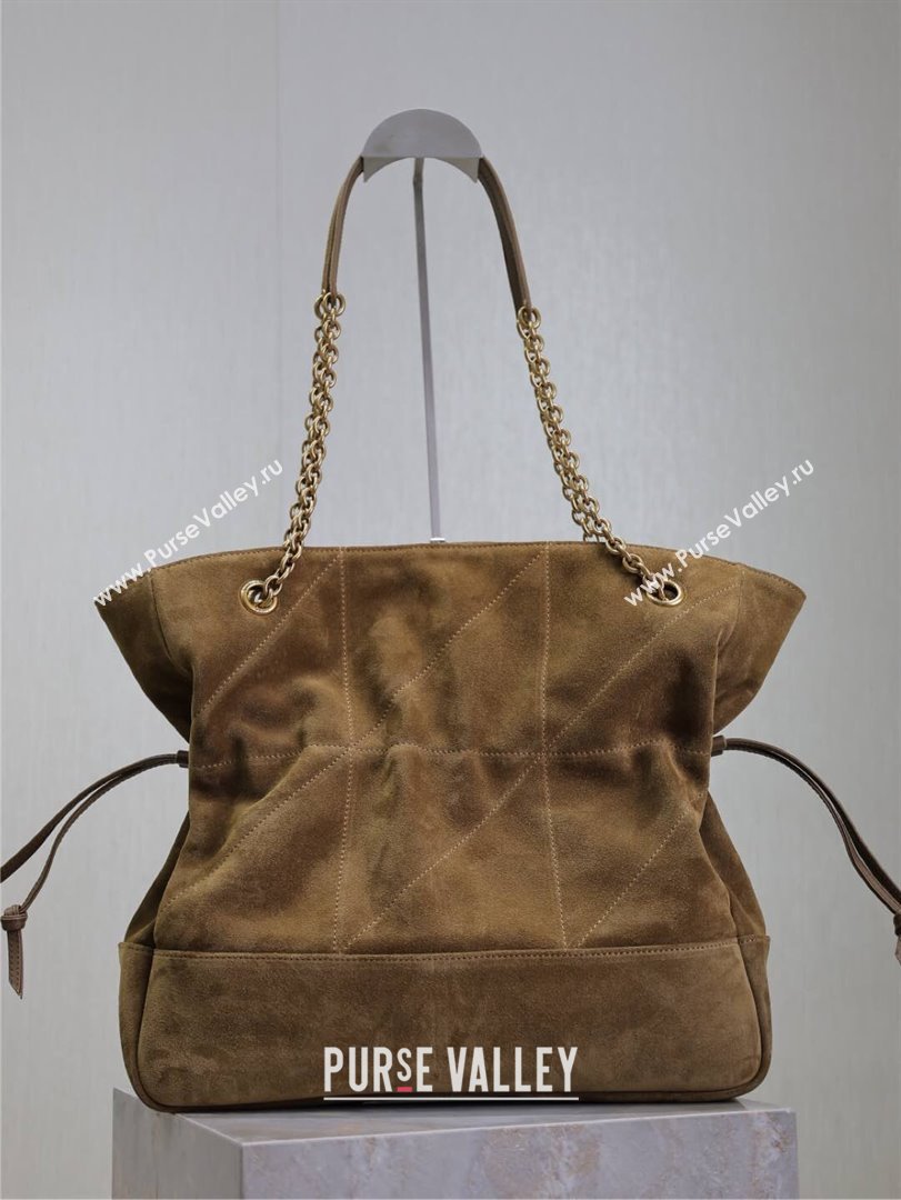 Saint Laurent Jamie Shopping Bag in Suede Brown 2025 809824 (YY-250802009)