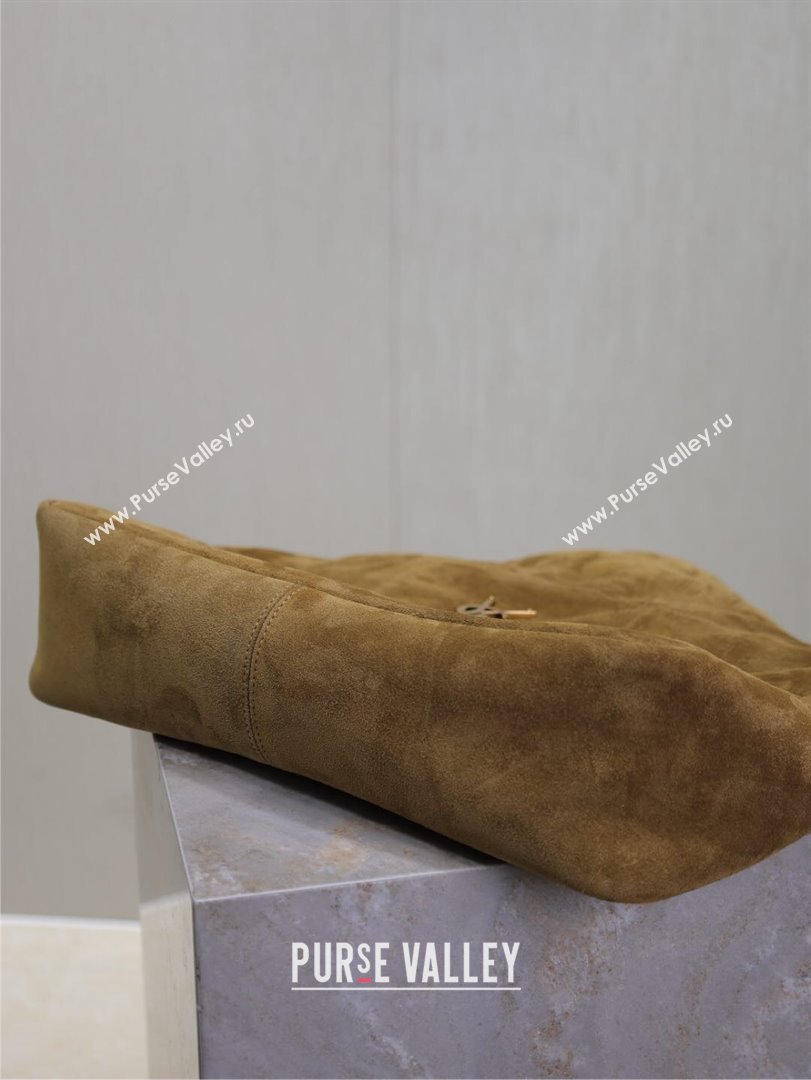 Saint Laurent Jamie Shopping Bag in Suede Brown 2025 809824 (YY-250802009)