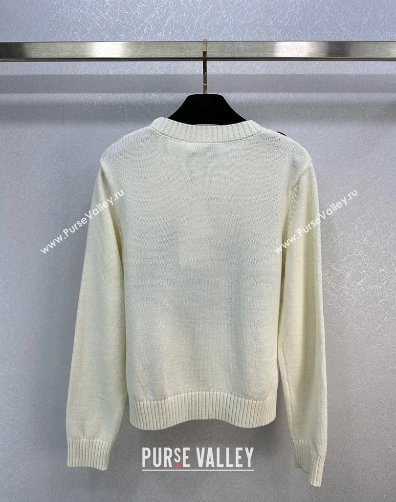 Dior Cashmere Wool Sweater D113037 Beige 2023 (Q-23113037)