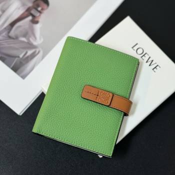 Loewe Bifold Wallet in Grained Calfskin Green 2024 (HY-24032119)