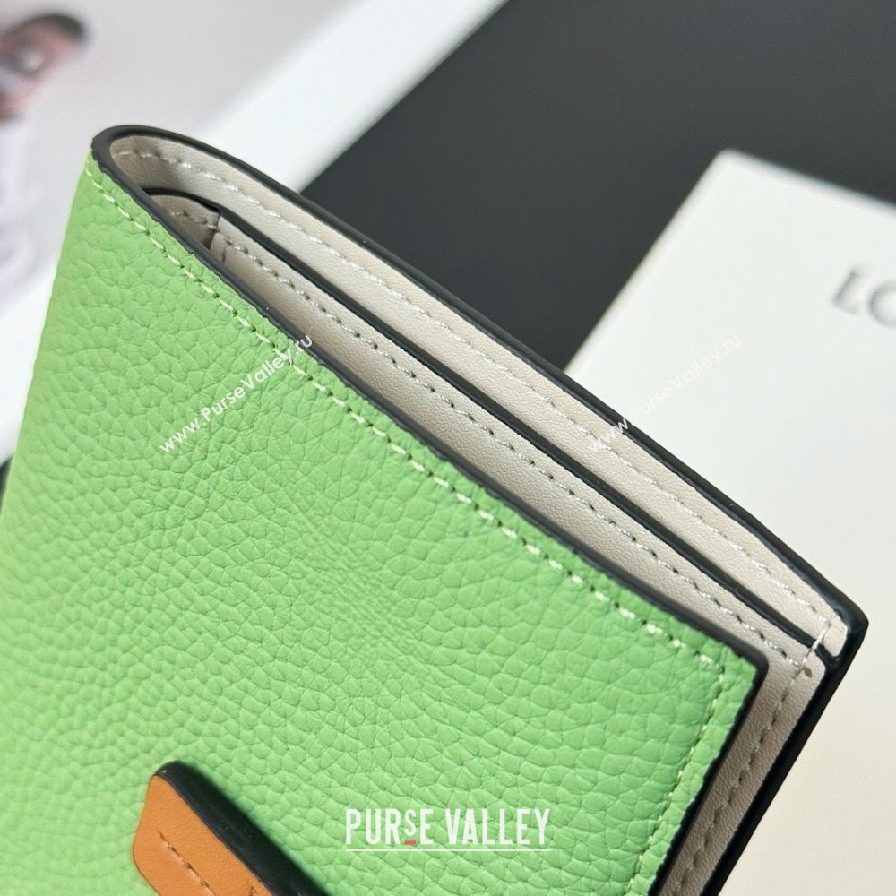 Loewe Bifold Wallet in Grained Calfskin Green 2024 (HY-24032119)