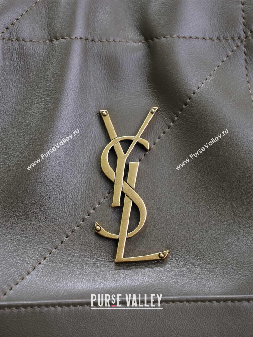 Saint Laurent Jamie Shopping Bag in Lambskin Green 2025 809824 (YY-250802010)