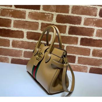 Gucci Small Top Handle Bag with Double G 658450 Brown 2021 (DLH-210825061)