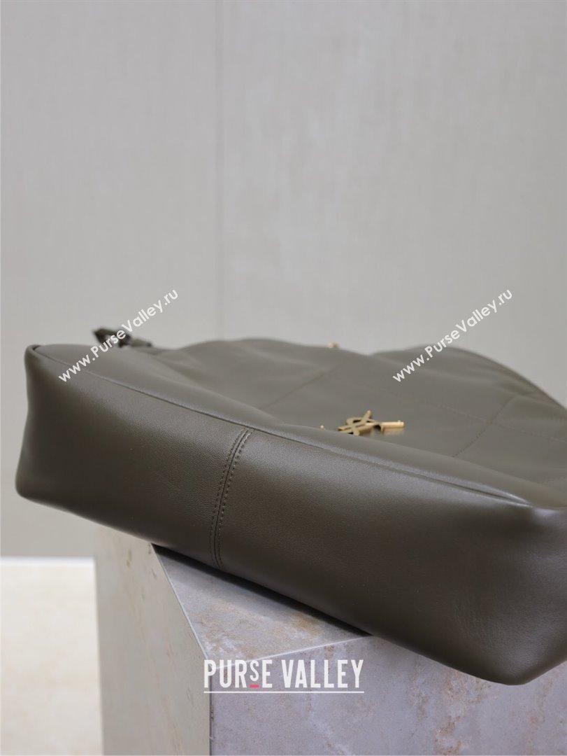 Saint Laurent Jamie Shopping Bag in Lambskin Green 2025 809824 (YY-250802010)