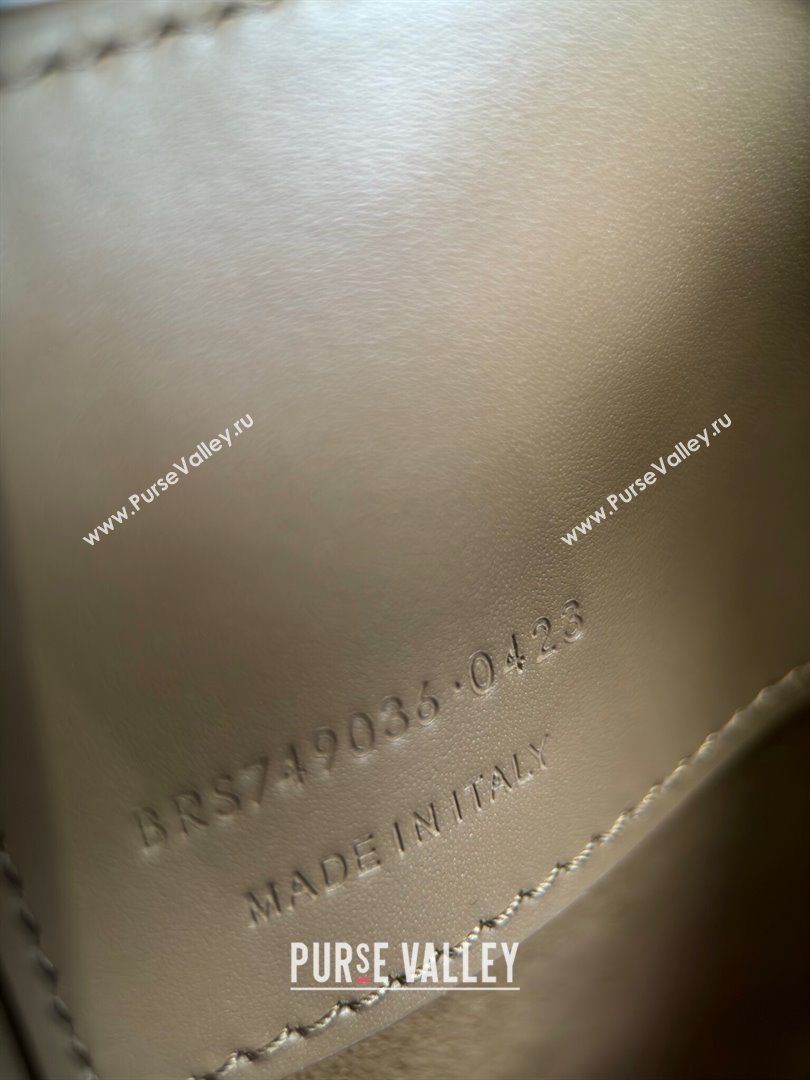 Saint Laurent Le 37 Small Bucket Bag in Shiny Leather 749036 Dark Cork 2024 Top (HONGS-24051409)
