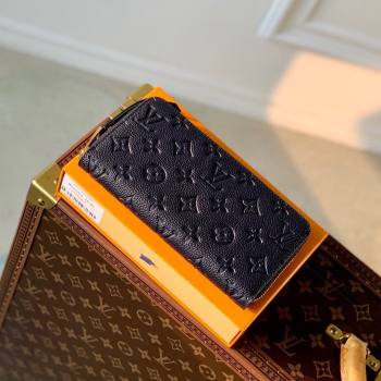 Louis Vuitton Zippy Wallet in Monogram Embossed Leather M61864 Black 2024 (K-24051411)