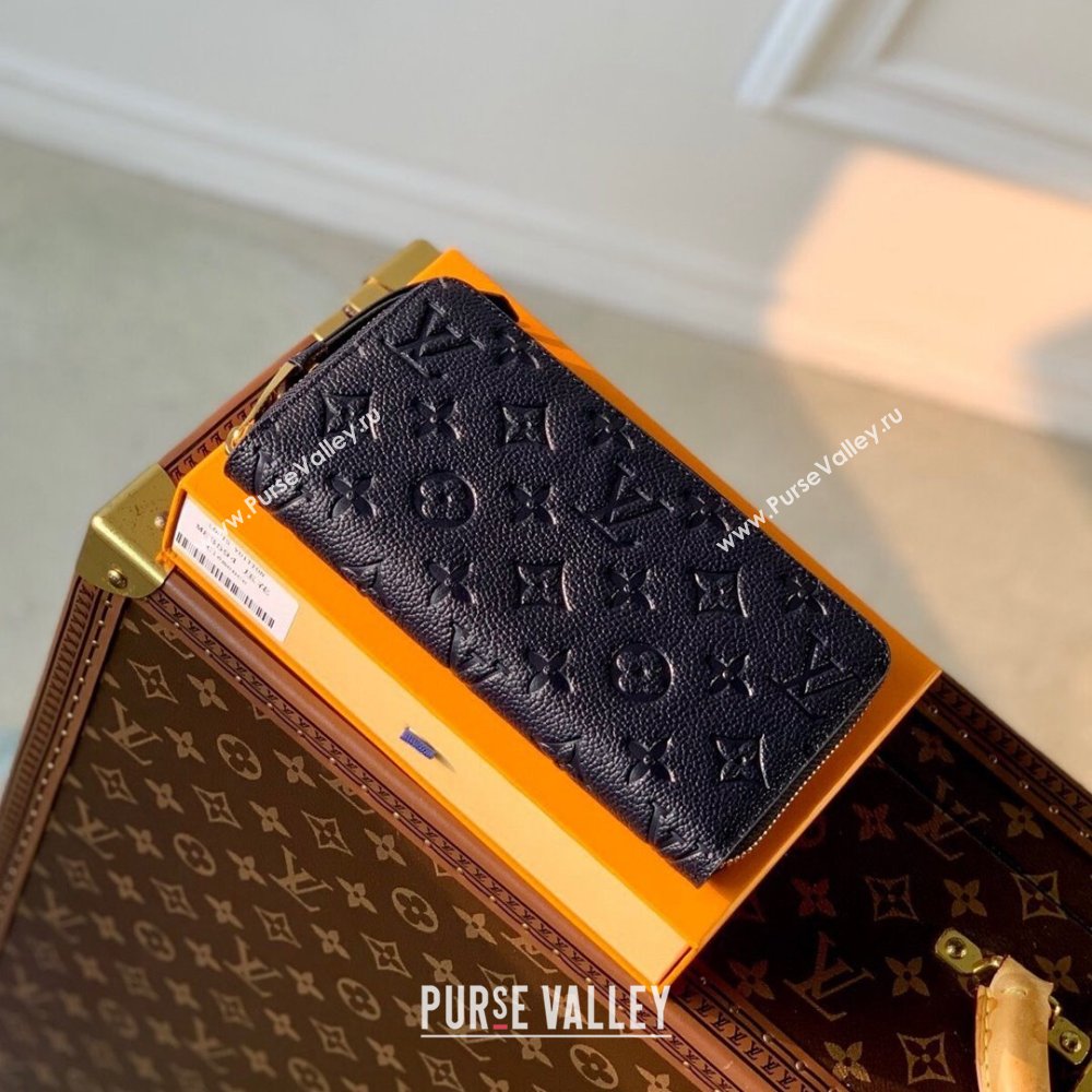 Louis Vuitton Zippy Wallet in Monogram Embossed Leather M61864 Black 2024 (K-24051411)