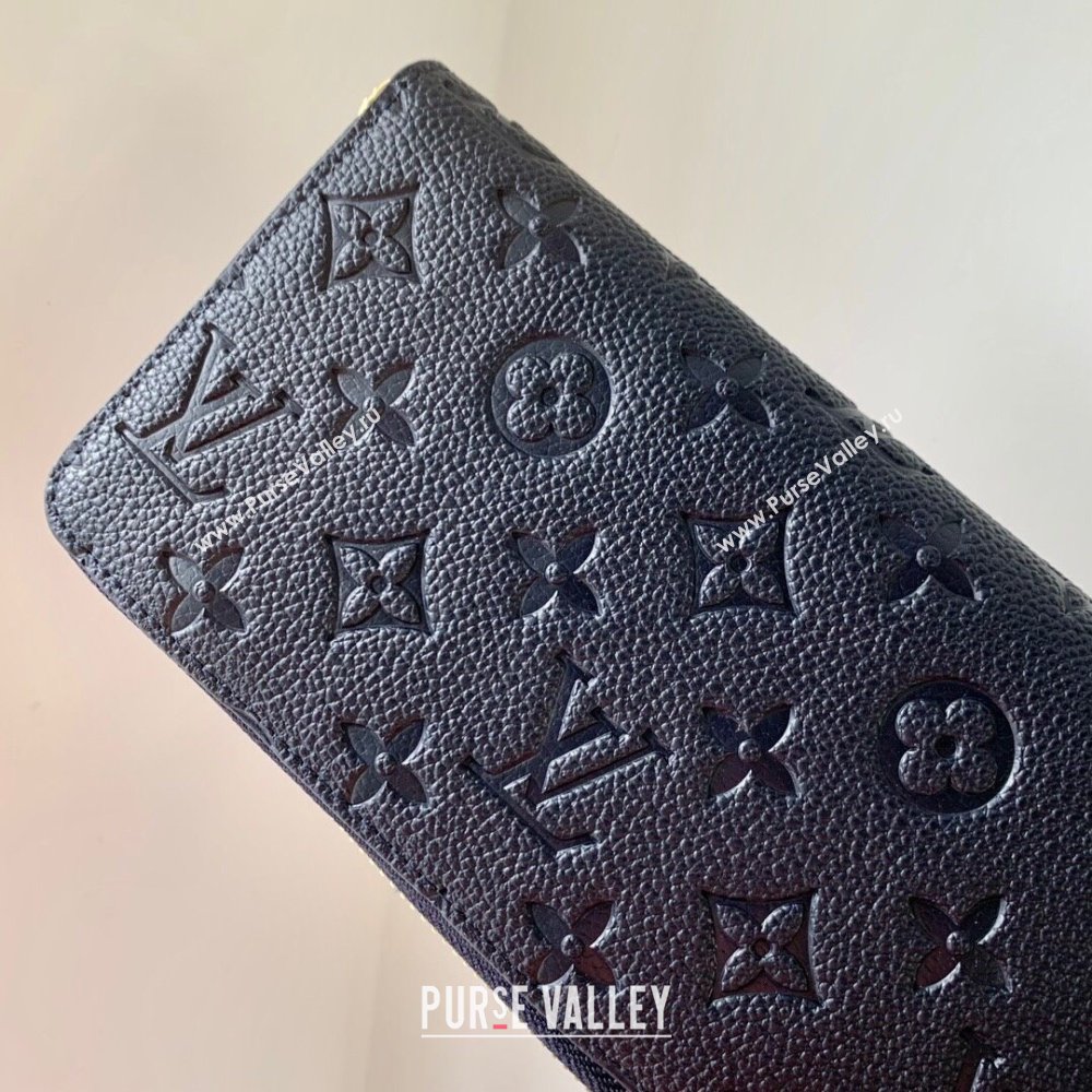 Louis Vuitton Zippy Wallet in Monogram Embossed Leather M61864 Black 2024 (K-24051411)