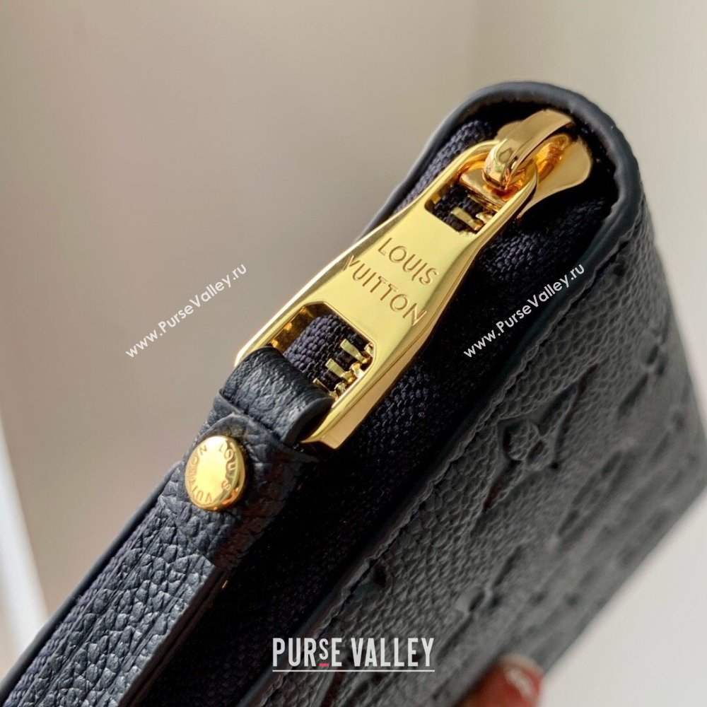 Louis Vuitton Zippy Wallet in Monogram Embossed Leather M61864 Black 2024 (K-24051411)
