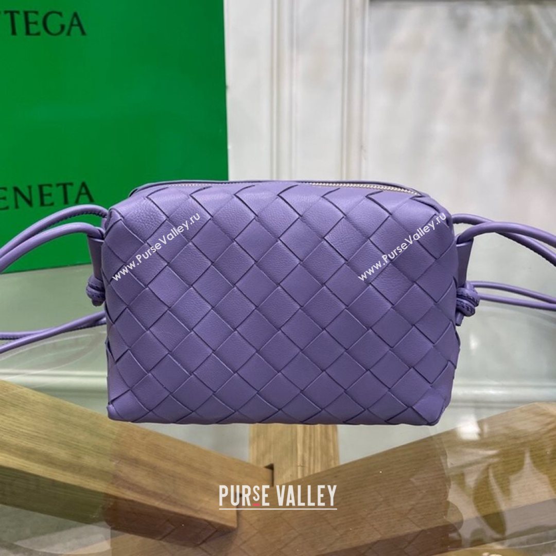 Bottega Veneta Mini Loop Crossbody Bag Lavender Purple 2021 (MS-21080538)