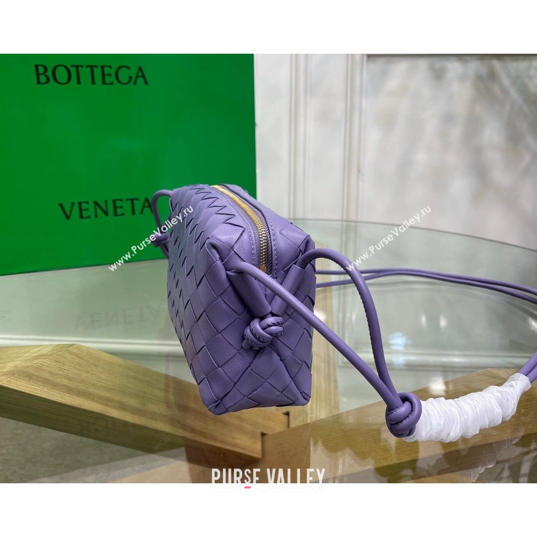 Bottega Veneta Mini Loop Crossbody Bag Lavender Purple 2021 (MS-21080538)