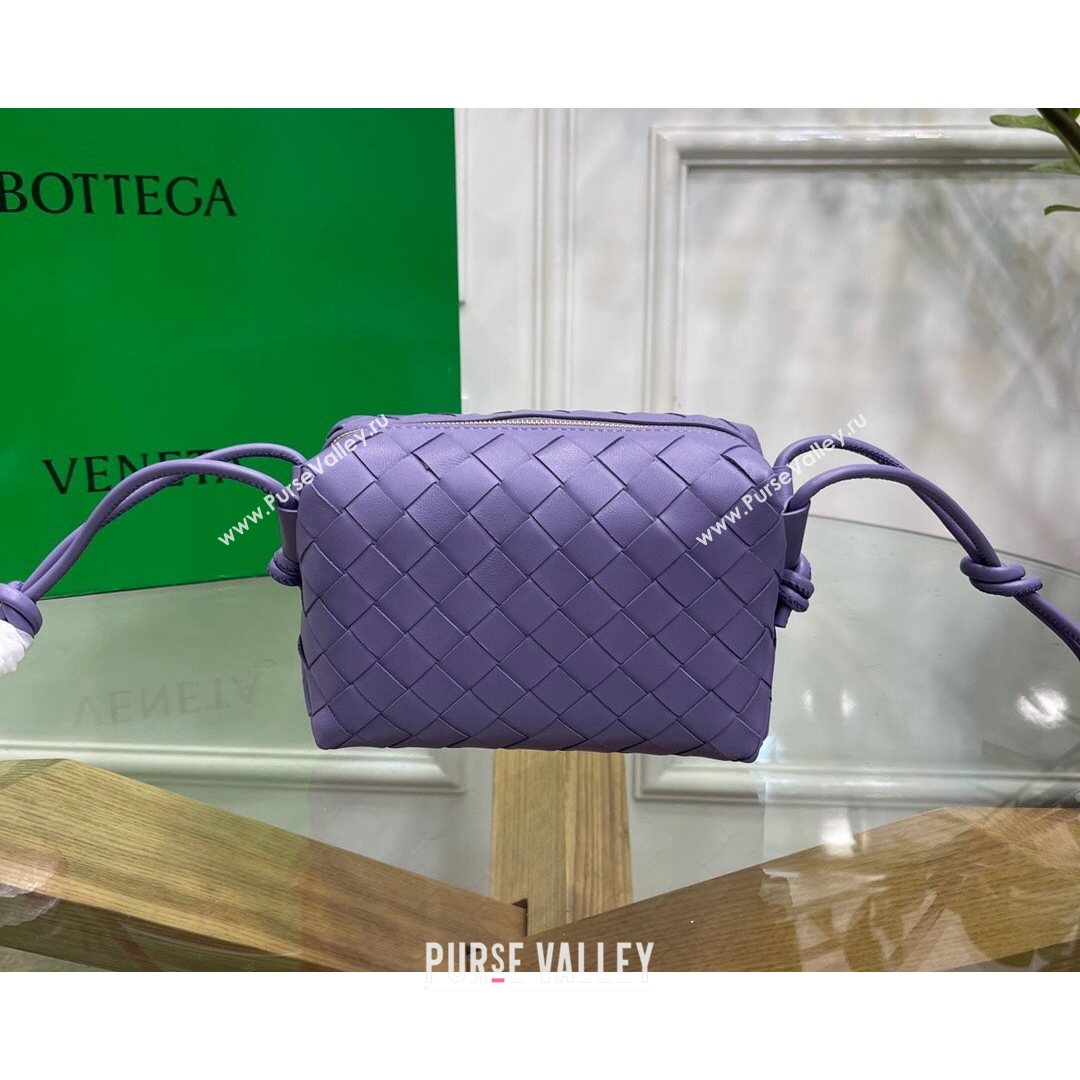 Bottega Veneta Mini Loop Crossbody Bag Lavender Purple 2021 (MS-21080538)