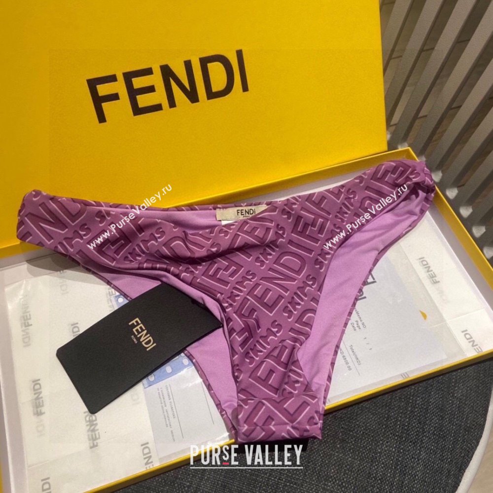 Fendi FF Two Pieces Swimwear F32619 Purple 2024 (A-24032619)