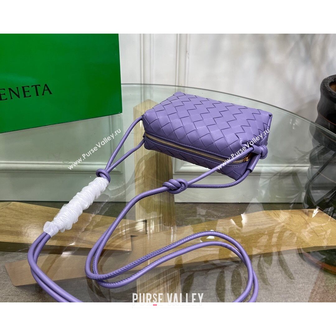 Bottega Veneta Mini Loop Crossbody Bag Lavender Purple 2021 (MS-21080538)