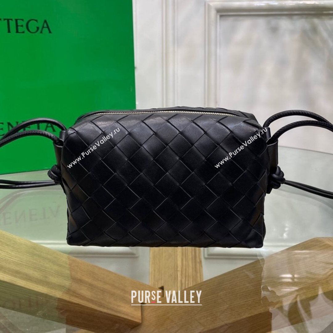 Bottega Veneta Mini Loop Crossbody Bag Black 2021 (MS-21080539)