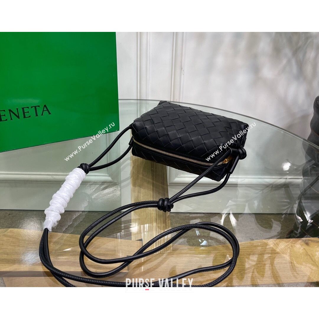 Bottega Veneta Mini Loop Crossbody Bag Black 2021 (MS-21080539)