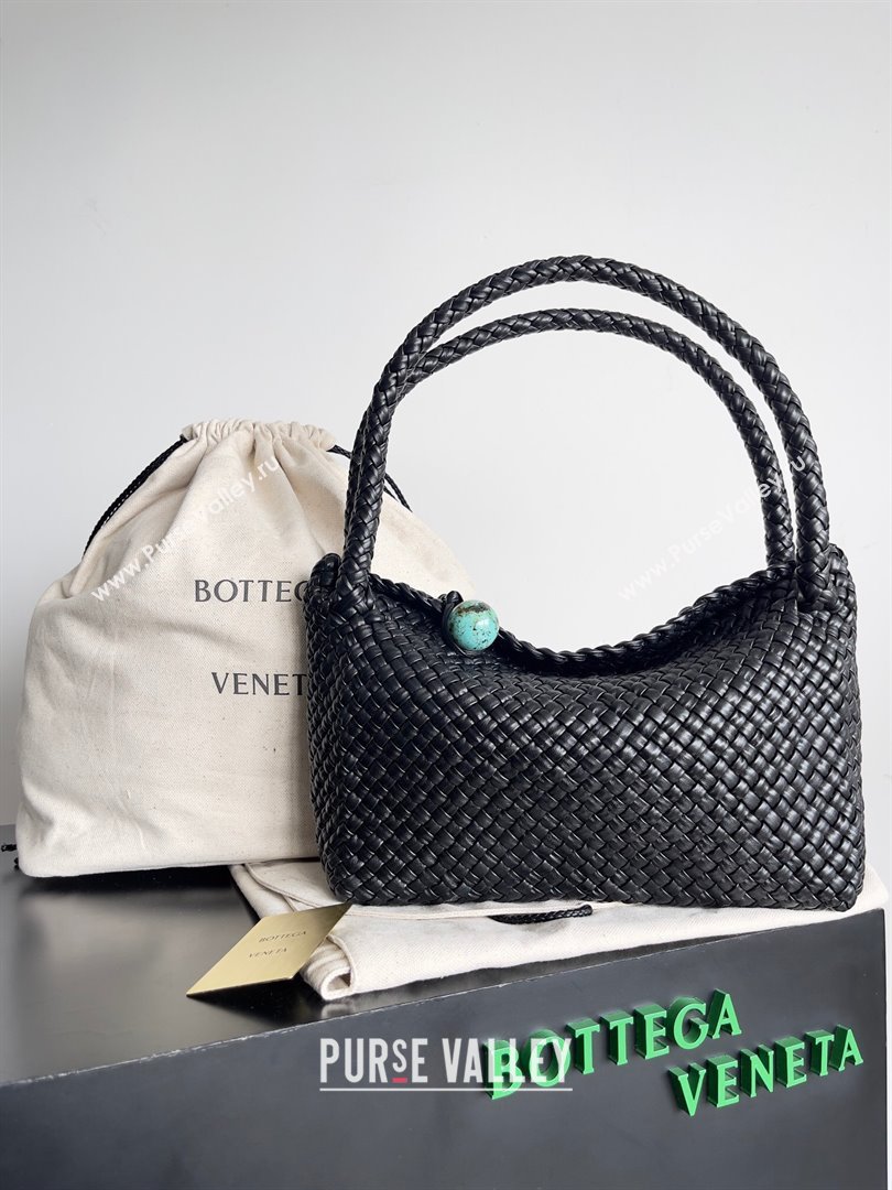 Bottega Veneta Tosca Shoulder Bag in Intreccio Leather Fondant Fondant Black/Blue 716974 2023 (MS-24013036)