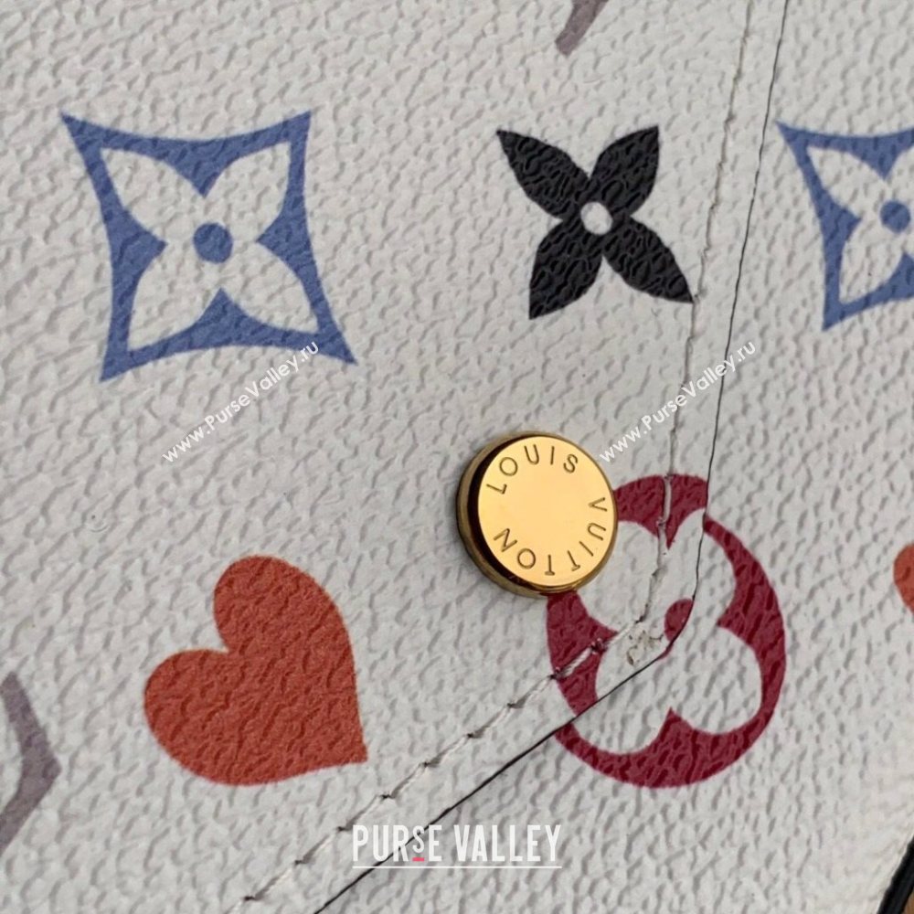 Louis Vuitton Pochette Felicie Chain Clutch Mini Bag in Rainbow Monogram Flower White Canvas M61276 2020 (KI-20110309)