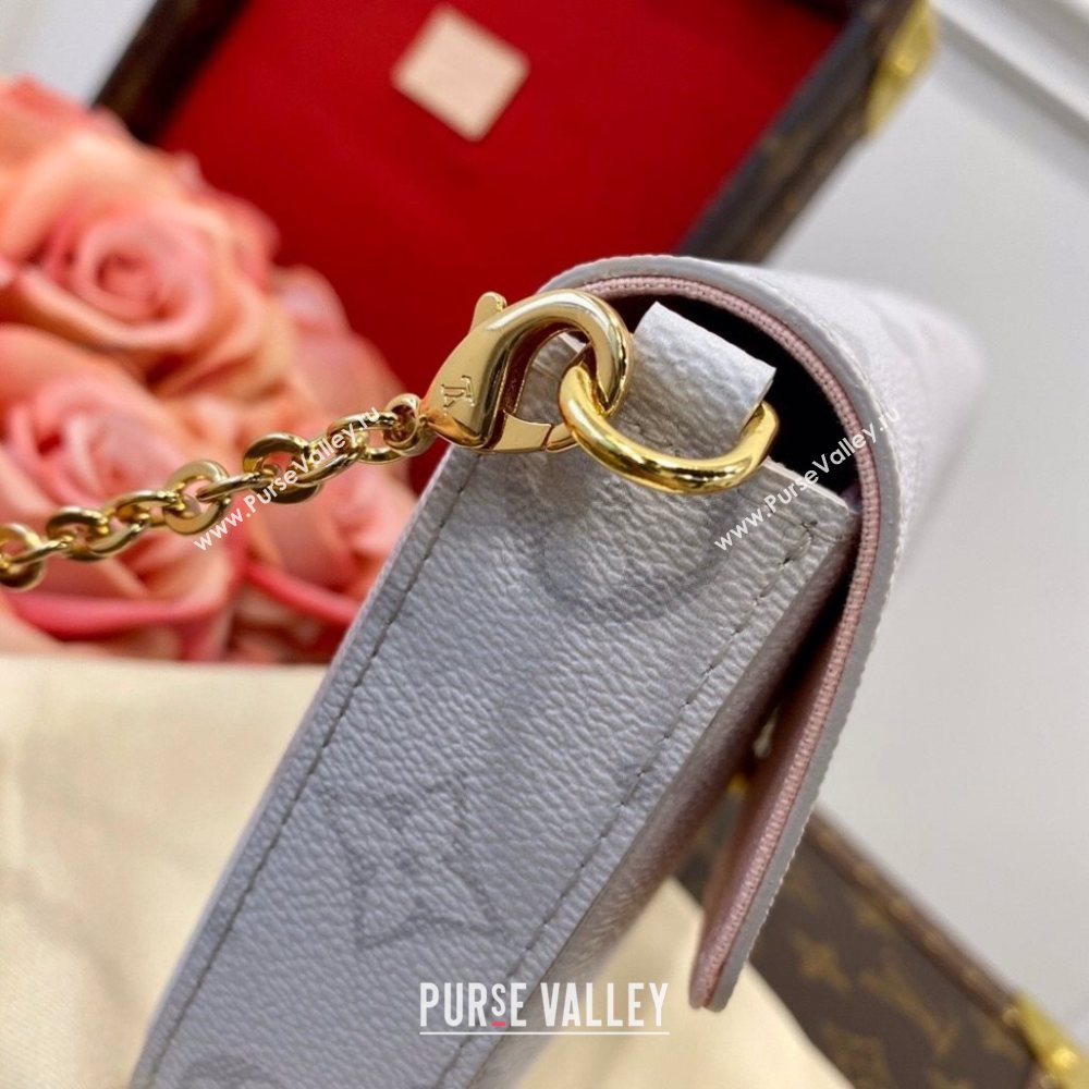 Louis Vuitton Pochette Felicie Chain Clutch Mini Bag in White Monogram Canvas M61276 2020 (KI-20110311)