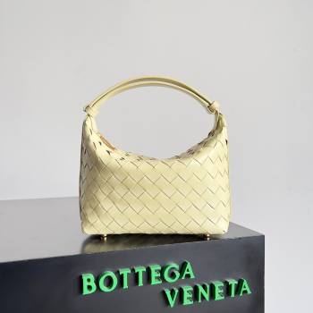 Bottega Veneta Mini Wallace Shoulder Bag in Intrecciato Soft Calfskin Leather 754443 Camomile Yellow 2024 (MS-240119112)