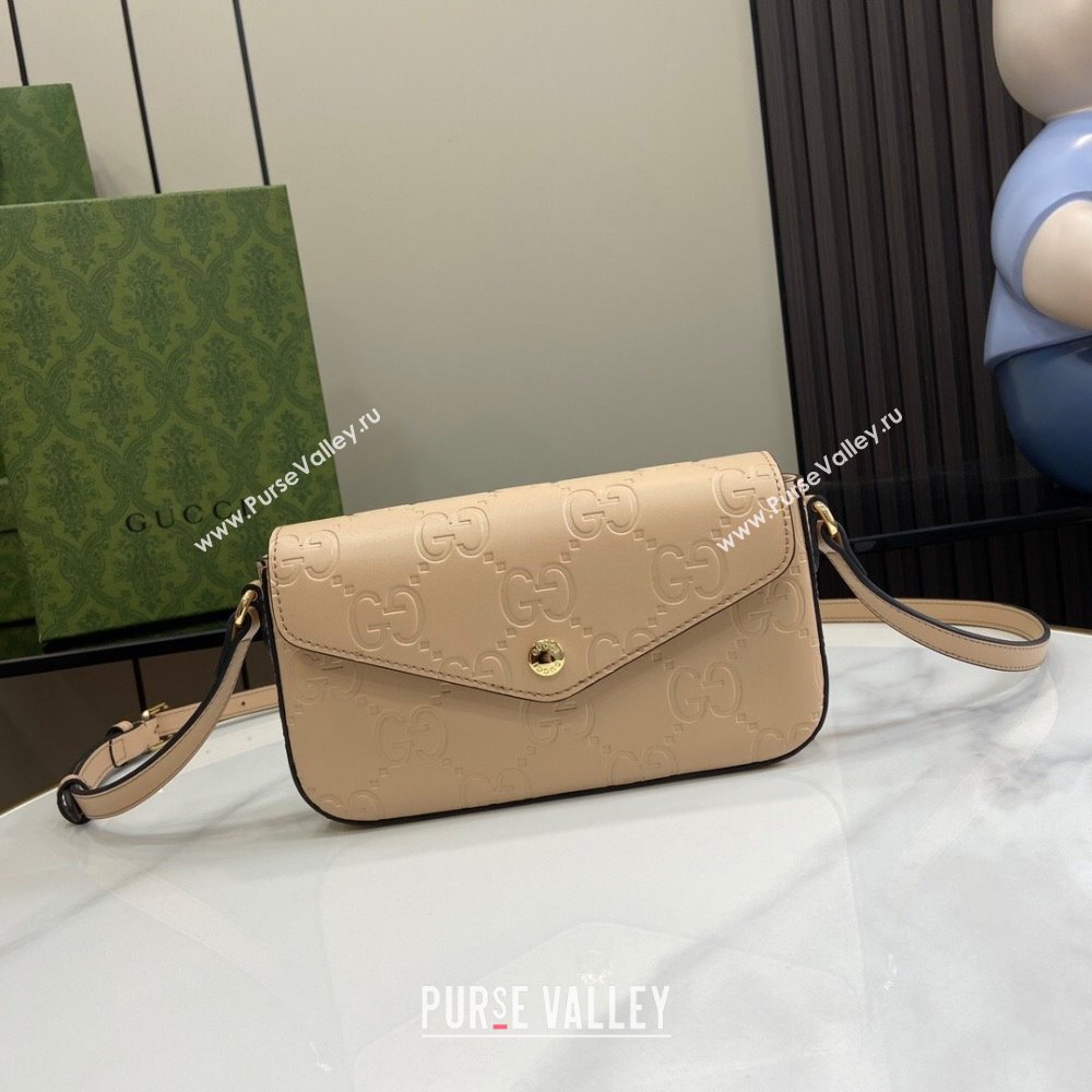 Gucci GG Leather Super Mini Shoulder Bag Black 772794 Gucci 2024 (XLU-24051407)