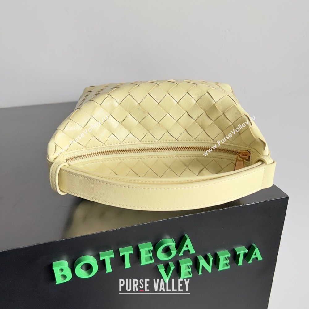 Bottega Veneta Mini Wallace Shoulder Bag in Intrecciato Soft Calfskin Leather 754443 Camomile Yellow 2024 (MS-240119112)