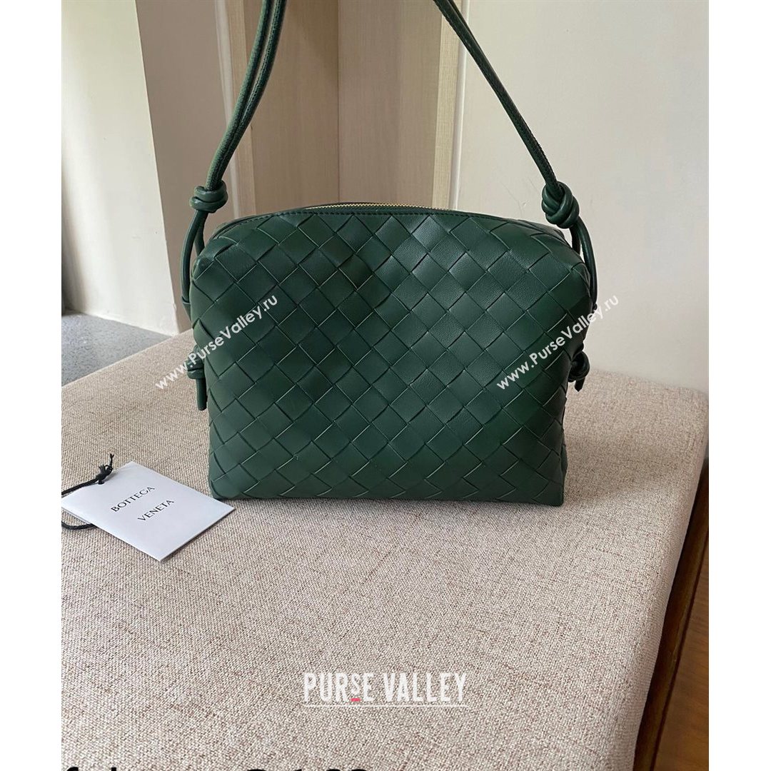 Bottega Veneta Small Loop Crossbody Bag Raintree Green 2021 (MS-21080542)