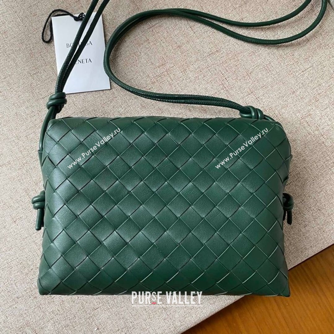 Bottega Veneta Small Loop Crossbody Bag Raintree Green 2021 (MS-21080542)