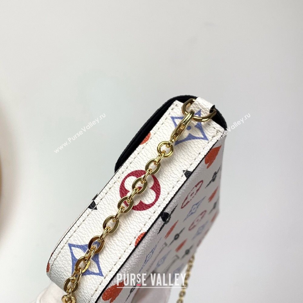 Louis Vuitton Game On Pochette Félicie Chain Clutch in White Monogram Canvas M61276 2020 (KI-20112533)