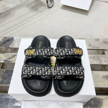 Dior Dioract Slide Sandals in Oblique Canvas 2025 0214 (MD-250214002)