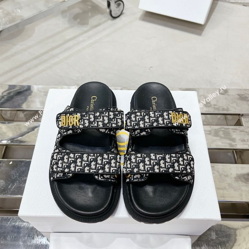 Dior Dioract Slide Sandals in Oblique Canvas 2025 0214 (MD-250214002)