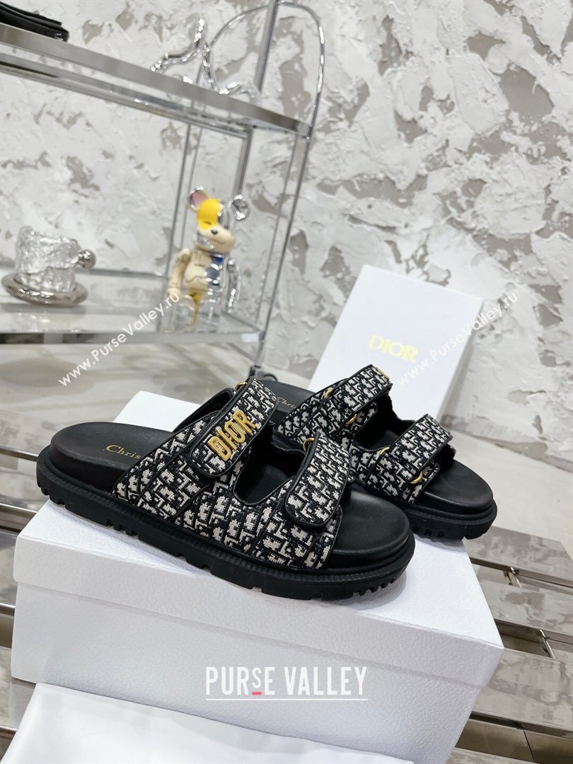 Dior Dioract Slide Sandals in Oblique Canvas 2025 0214 (MD-250214002)