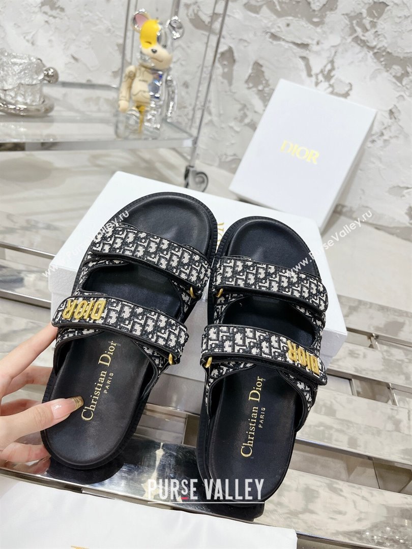 Dior Dioract Slide Sandals in Oblique Canvas 2025 0214 (MD-250214002)