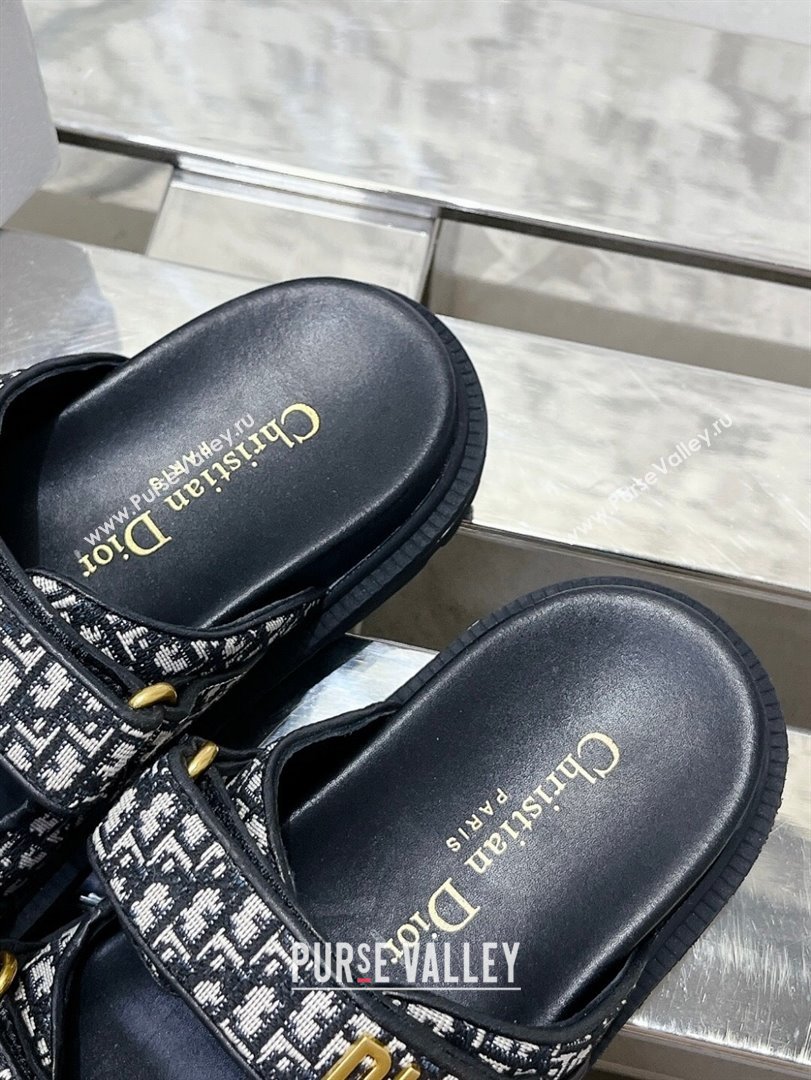 Dior Dioract Slide Sandals in Oblique Canvas 2025 0214 (MD-250214002)