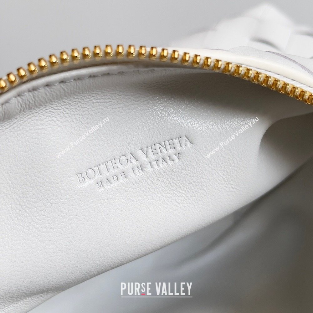 Bottega Veneta Mini Wallace Shoulder Bag in Intrecciato Soft Calfskin Leather 754443 White 2024 (MS-24012321)