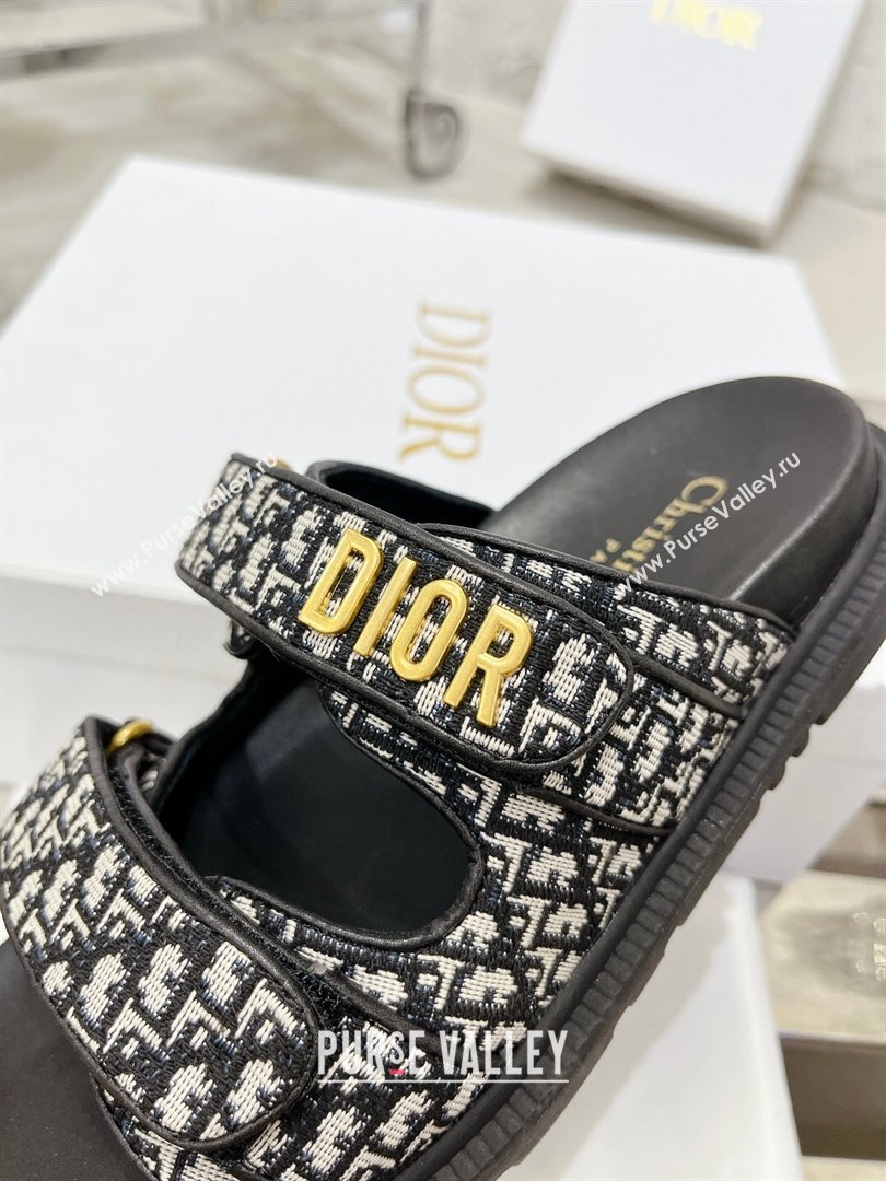 Dior Dioract Slide Sandals in Oblique Canvas 2025 0214 (MD-250214002)