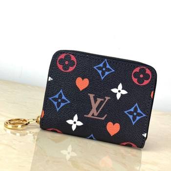 Louis Vuitton Game On Zippy Coin Purse Wallet in Black Monogram Canvas M80305 2020 (KI-20112528)