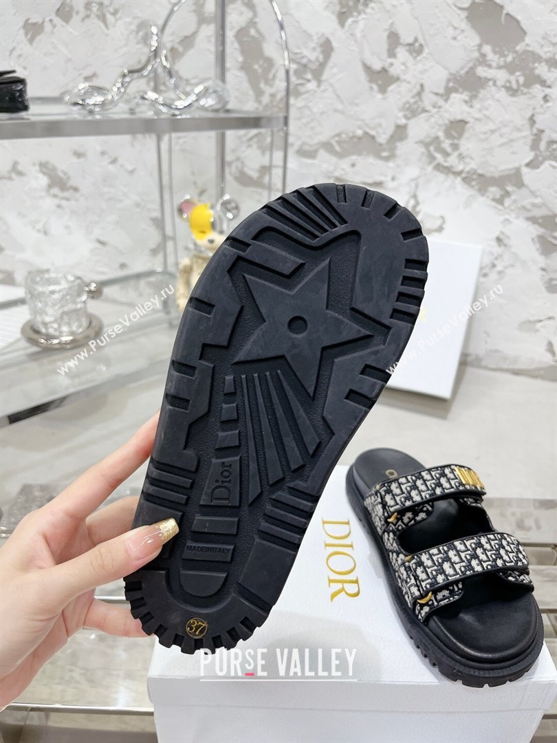 Dior Dioract Slide Sandals in Oblique Canvas 2025 0214 (MD-250214002)