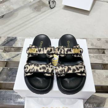 Dior Dioract Slide Sandals in Printed Canvas Beige 2025 0214 (MD-250214003)