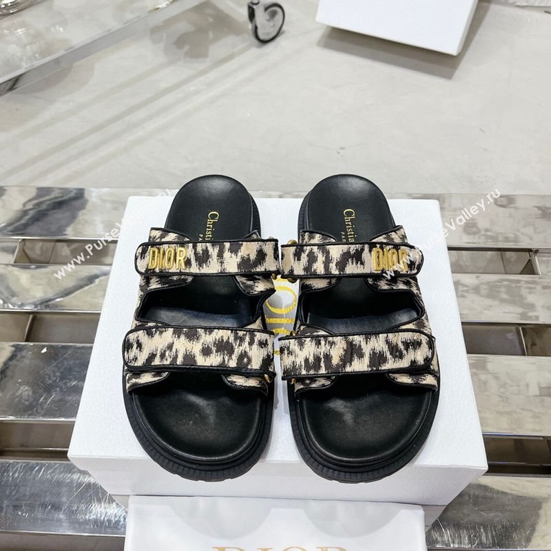 Dior Dioract Slide Sandals in Printed Canvas Beige 2025 0214 (MD-250214003)